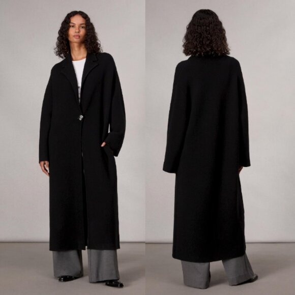 NWT RAG & BONE Bridget Sweater Coat Coatigan Oversized Wool Blend Black Size M - Picture 1 of 13